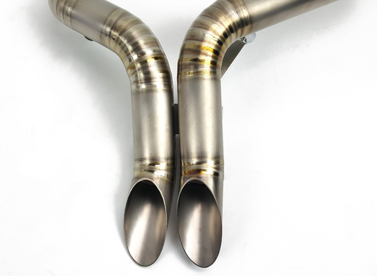 1984-2014 Harley LAF 2" Drag Pipes Exhaust Raw Titanium