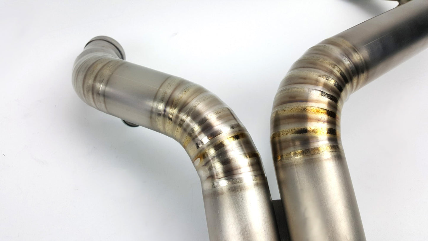 1984-2014 Harley LAF 2" Drag Pipes Exhaust Raw Titanium