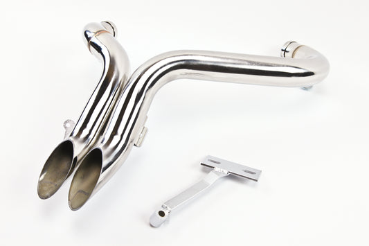 1984-2014 Harley Polished LAF 2 Inch Drag Pipes Exhaust