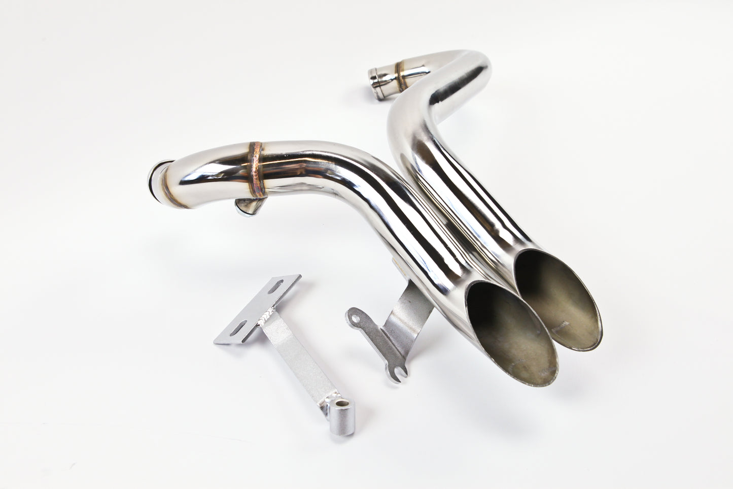 1984-2014 Harley Polished LAF 2 Inch Drag Pipes Exhaust
