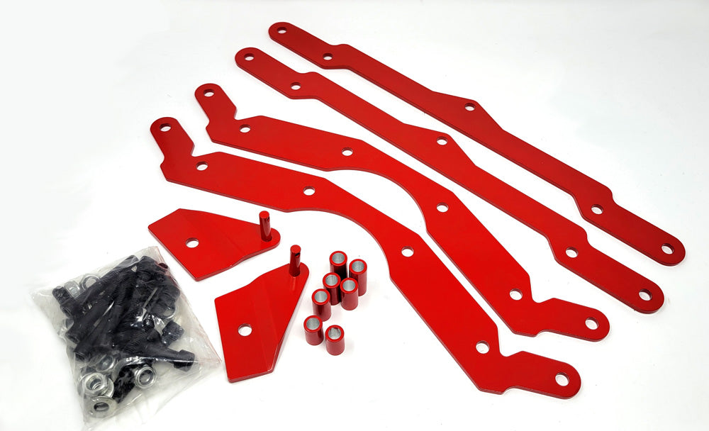 07-14 Polaris RZR 800 RZR Adjustable 3" Lift Kit Sway Bar Quick Disconnect Red