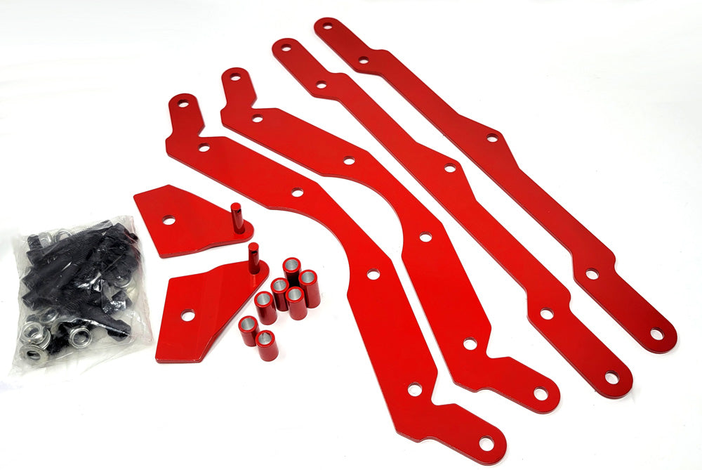 07-14 Polaris RZR 800 RZR Adjustable 3" Lift Kit Sway Bar Quick Disconnect Red