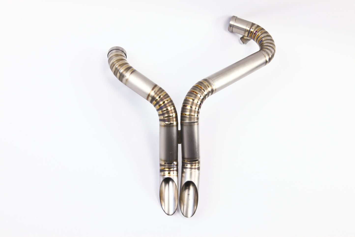 1984-2014 Harley LAF 1.75" Drag Pipes Exhaust Raw Titanium