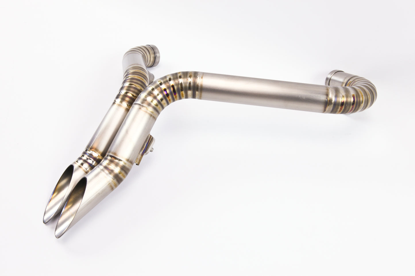 1984-2014 Harley LAF 1.75" Drag Pipes Exhaust Raw Titanium