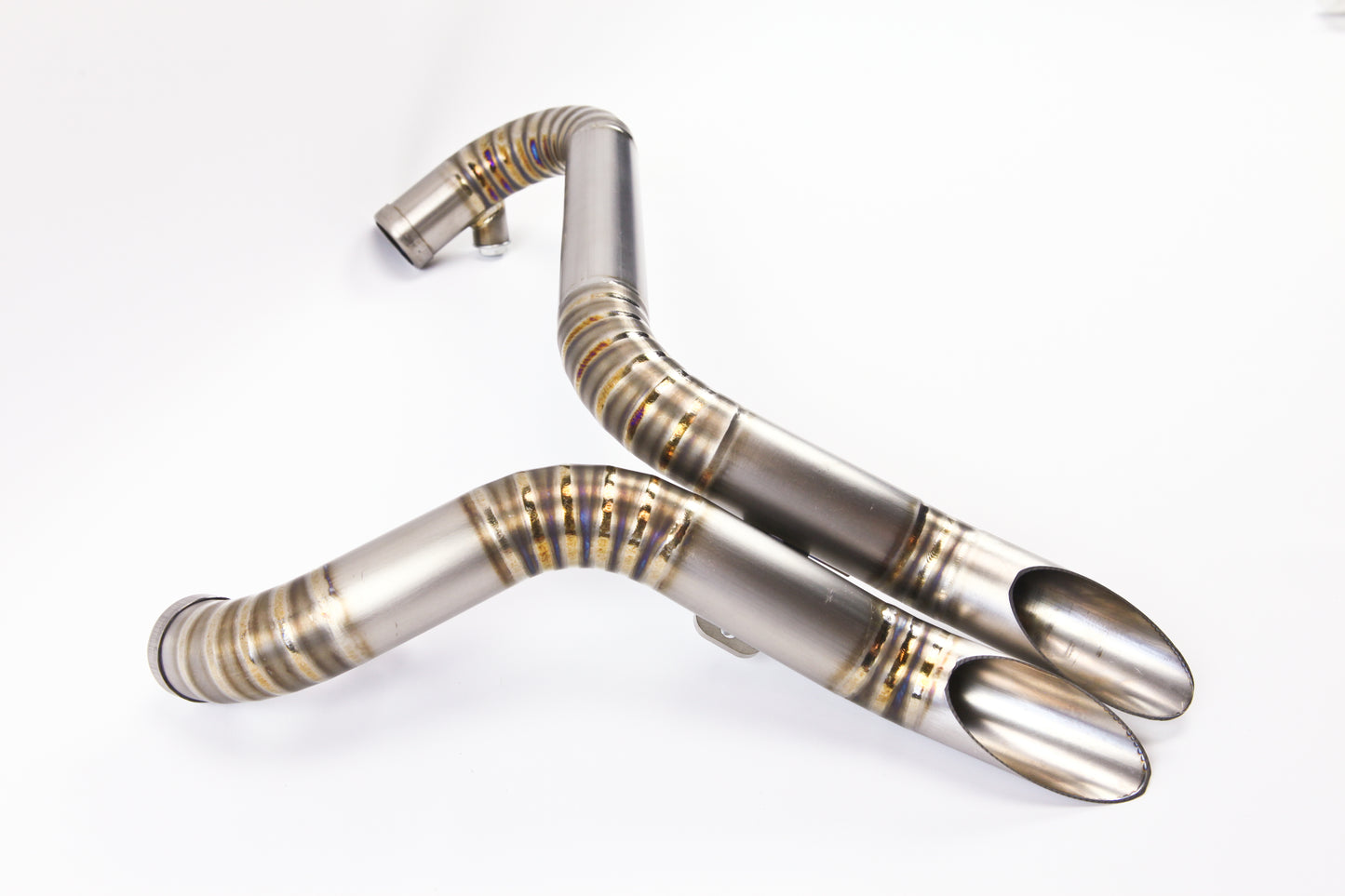 1984-2014 Harley LAF 1.75" Drag Pipes Exhaust Raw Titanium