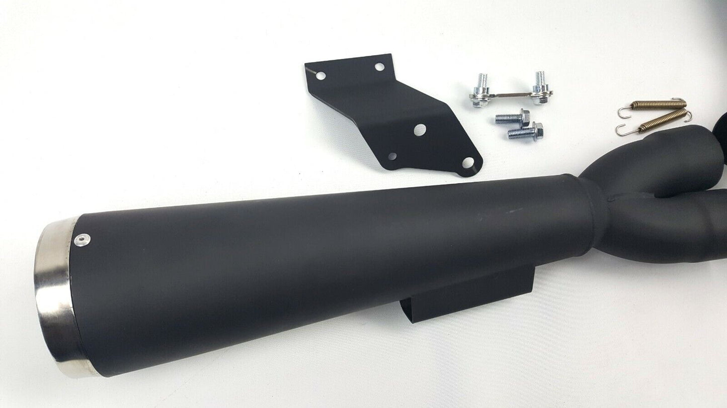 2004-2017 Harley Drag Exhaust Black Stainless 2-1 Full Sportster 883/1200 HD