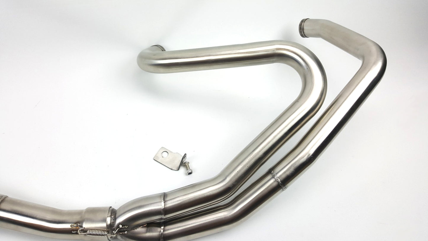 1988-2003 Harley Davidson Sportster Full 2-1 Exhaust Stainless Steel Brushed