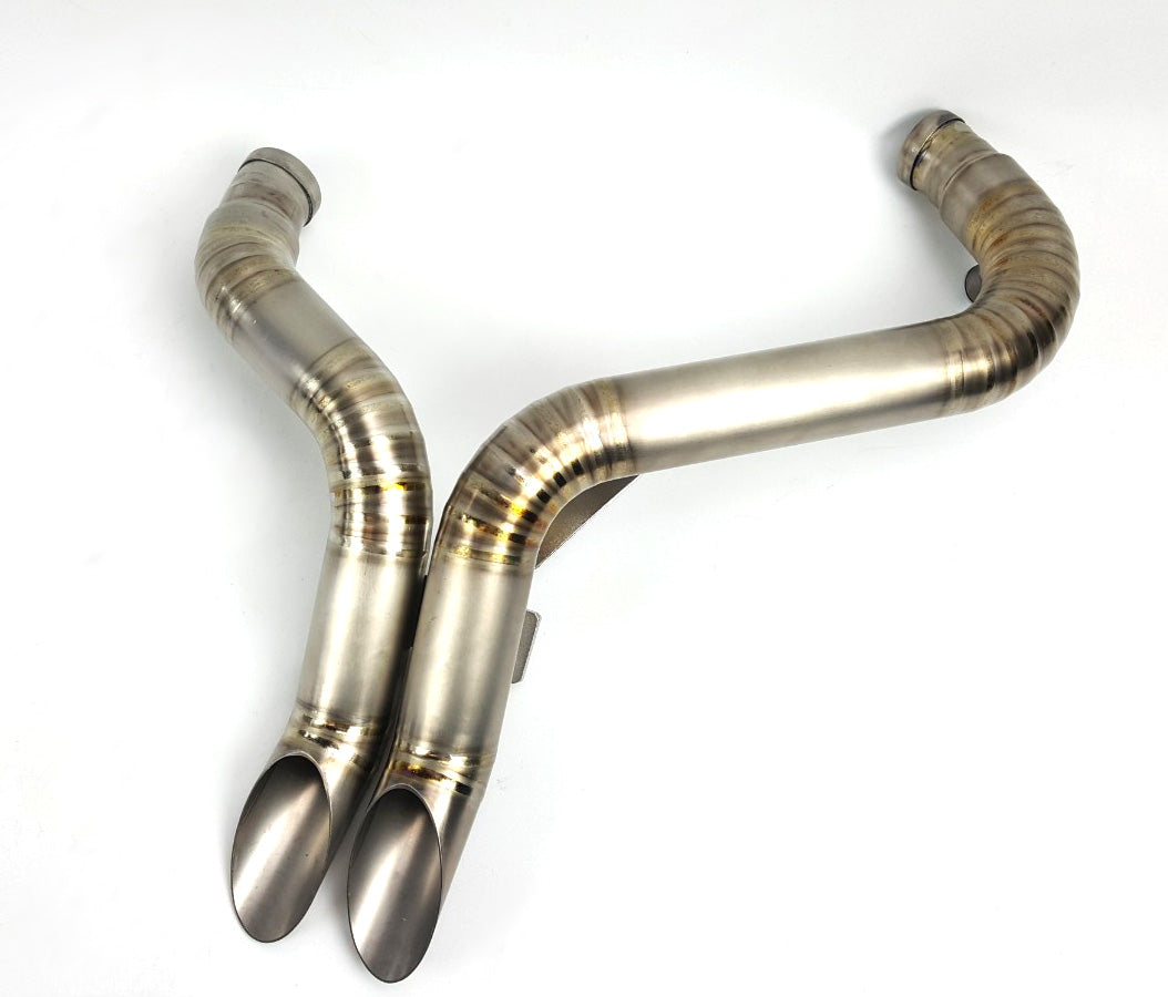 1984-2014 Harley LAF 2" Drag Pipes Exhaust Raw Titanium