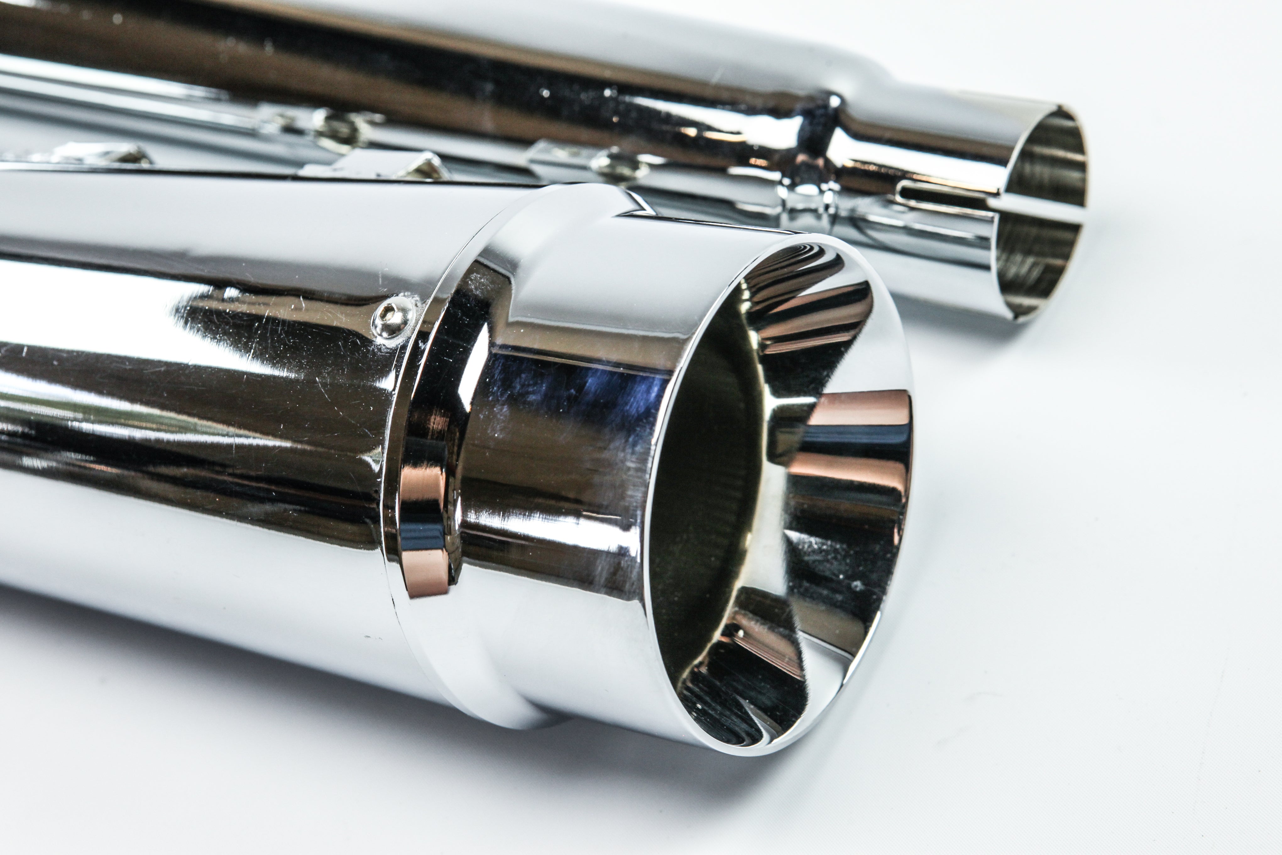 Society Motorcycles Black Megaphone Slip-On Mufflers For Harley Electra Glide & Touring Models