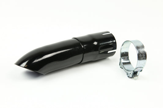 2.0" Inlet Black Shorty GP Exhaust Muffler - Slip-On Stubby For Motorcycles & Scooters